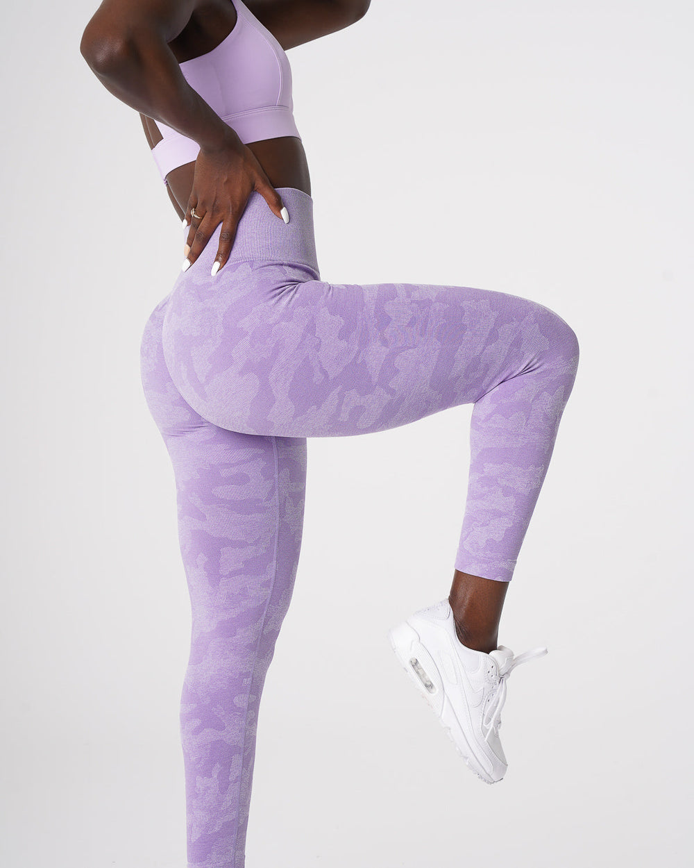 Lilac Camo Seamless Leggings Lilac | NVGTN Outlet