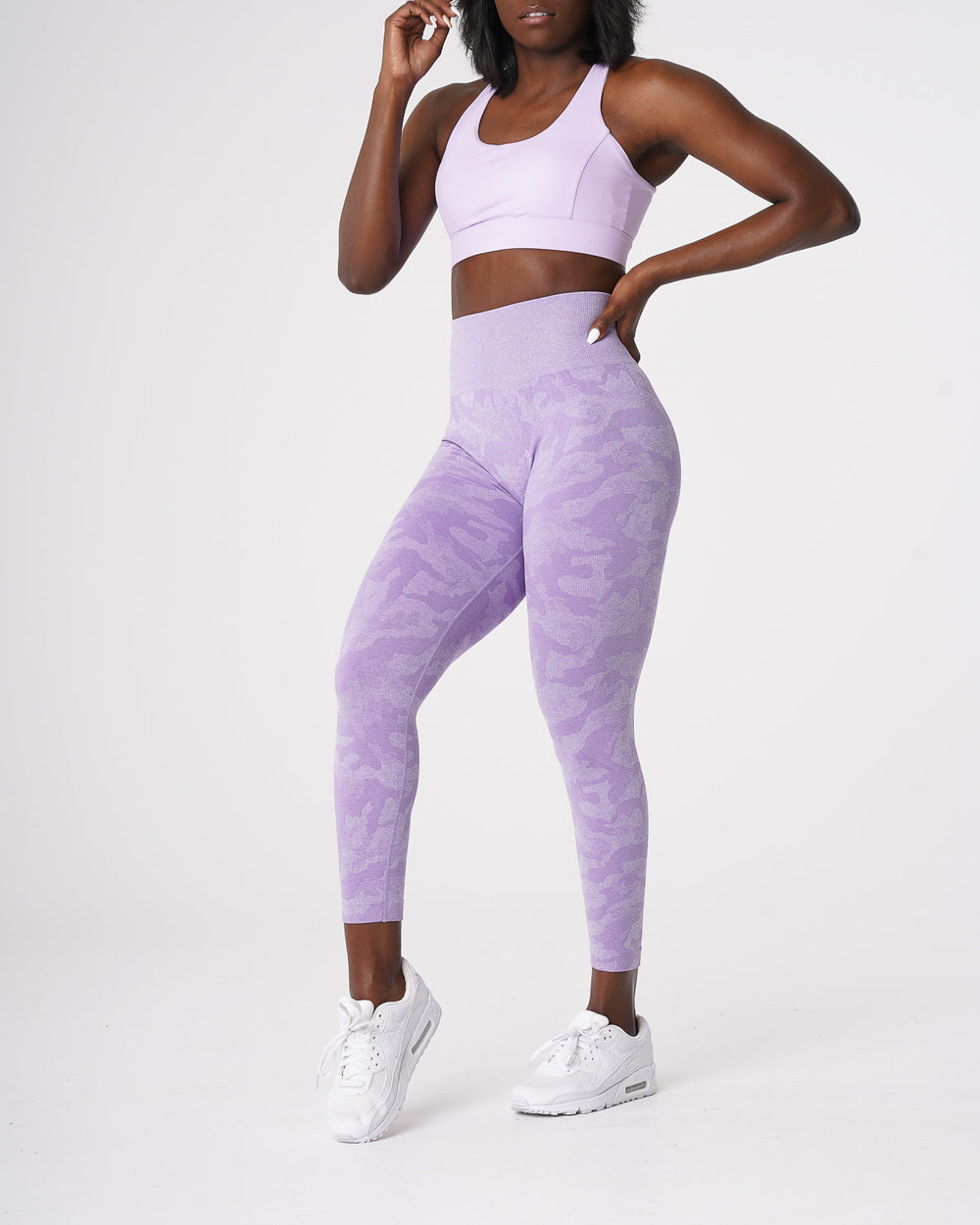 Lilac Camo Seamless Leggings Lilac | NVGTN Outlet