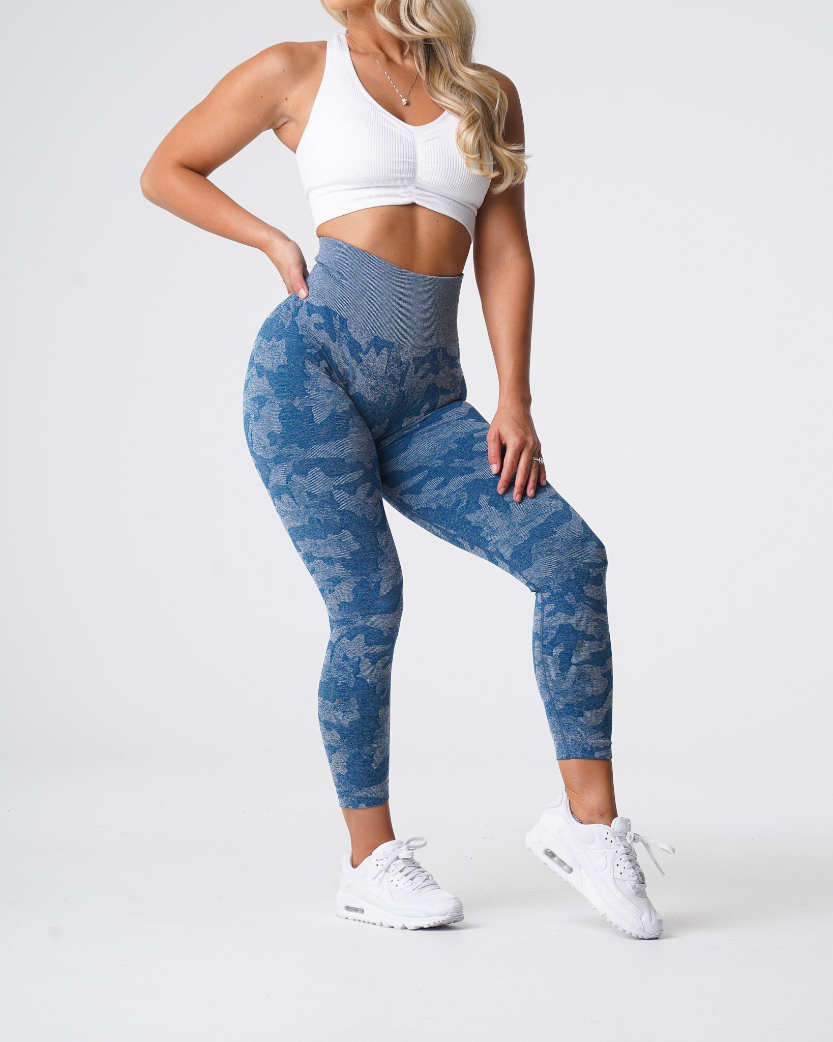 Slate Blue Camo Seamless Leggings Slate Blue | NVGTN Online