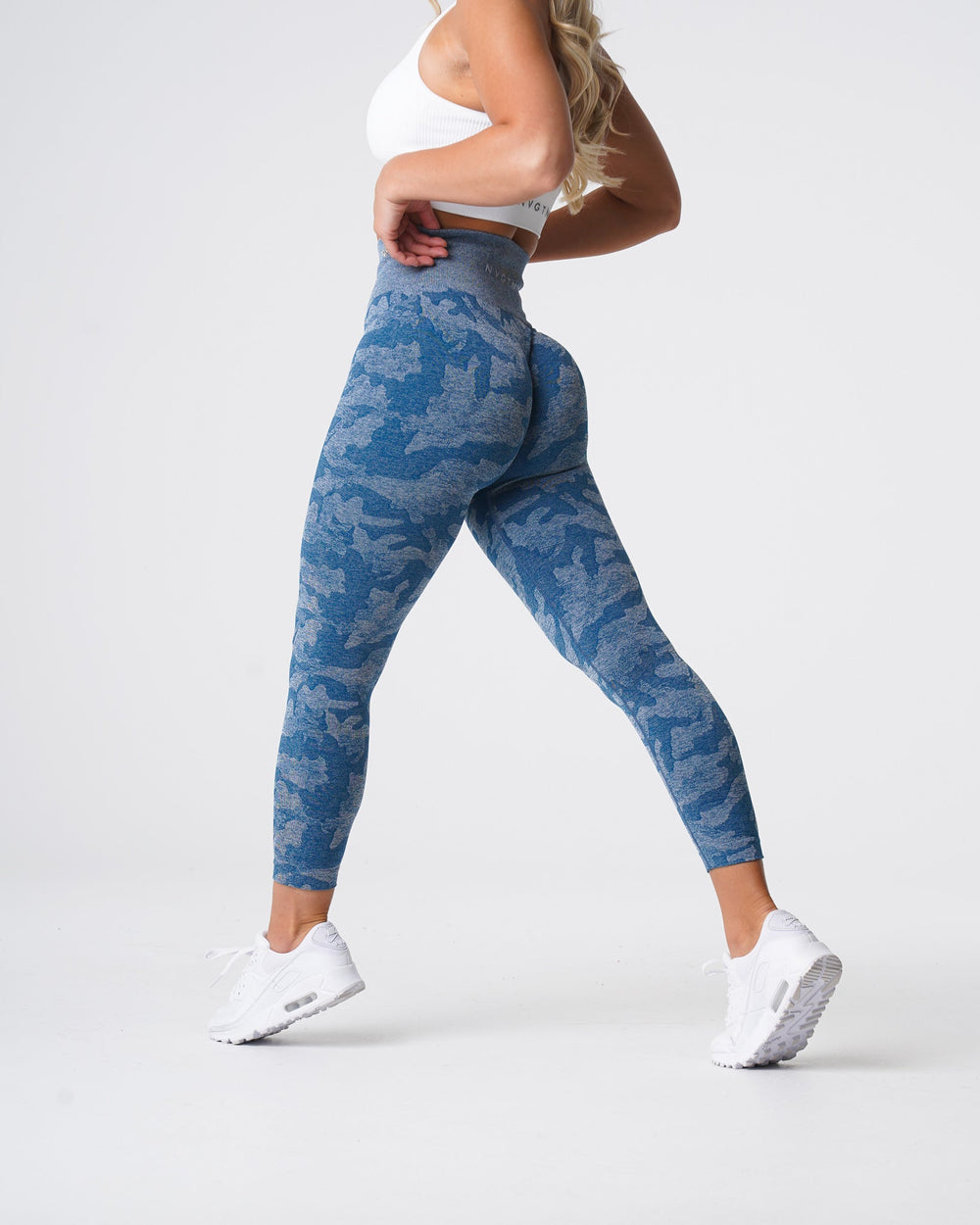 Slate Blue Camo Seamless Leggings Slate Blue | NVGTN Online