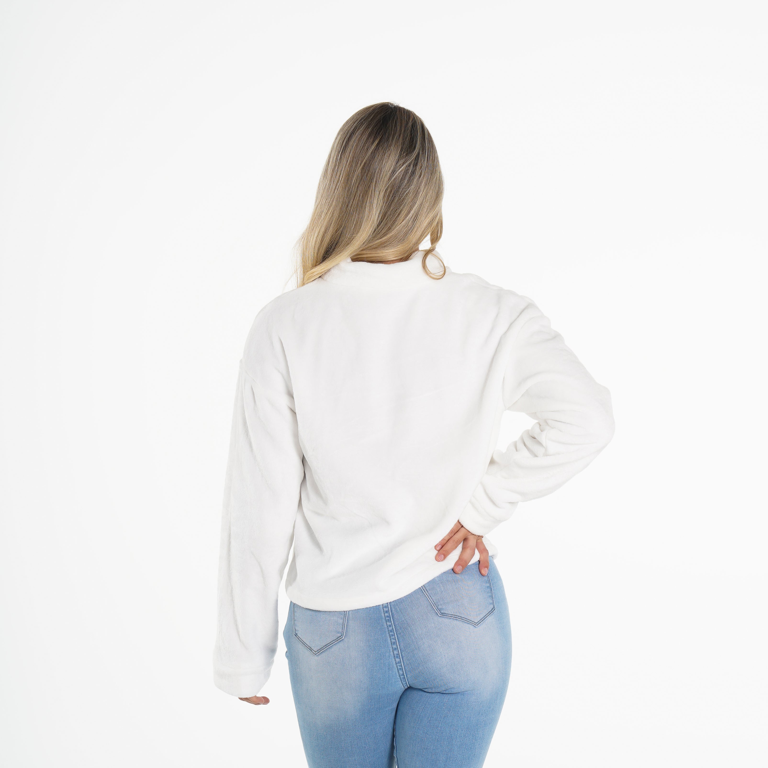 White Full Length Teddy Fleece White | NVGTN Near Me