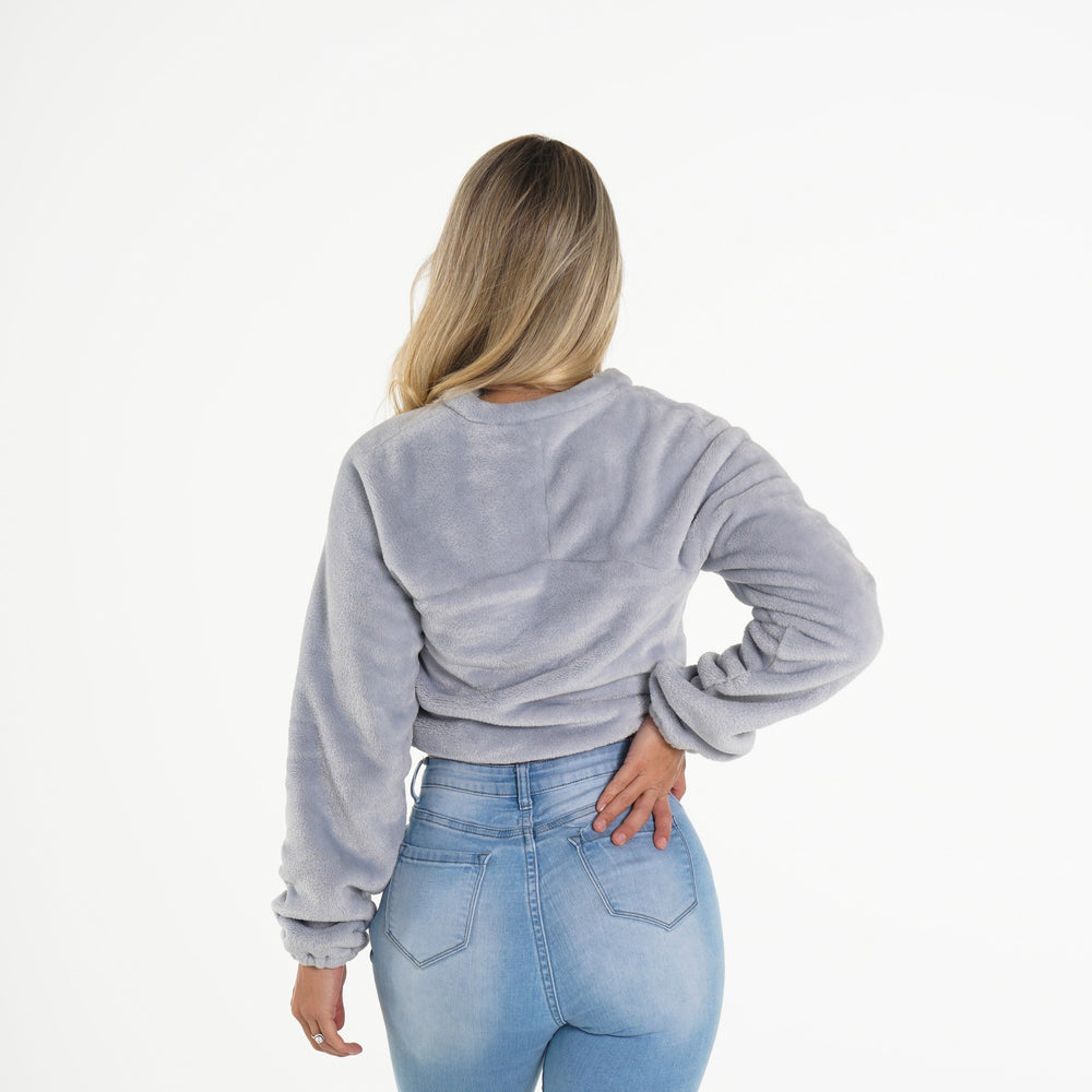 Cool Grey Cropped Teddy Fleece Cool Grey | NVGTN Online Shop