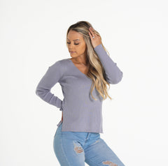 Cloud Extra Sweet V Neck Sweater Cloud | NVGTN Outlet
