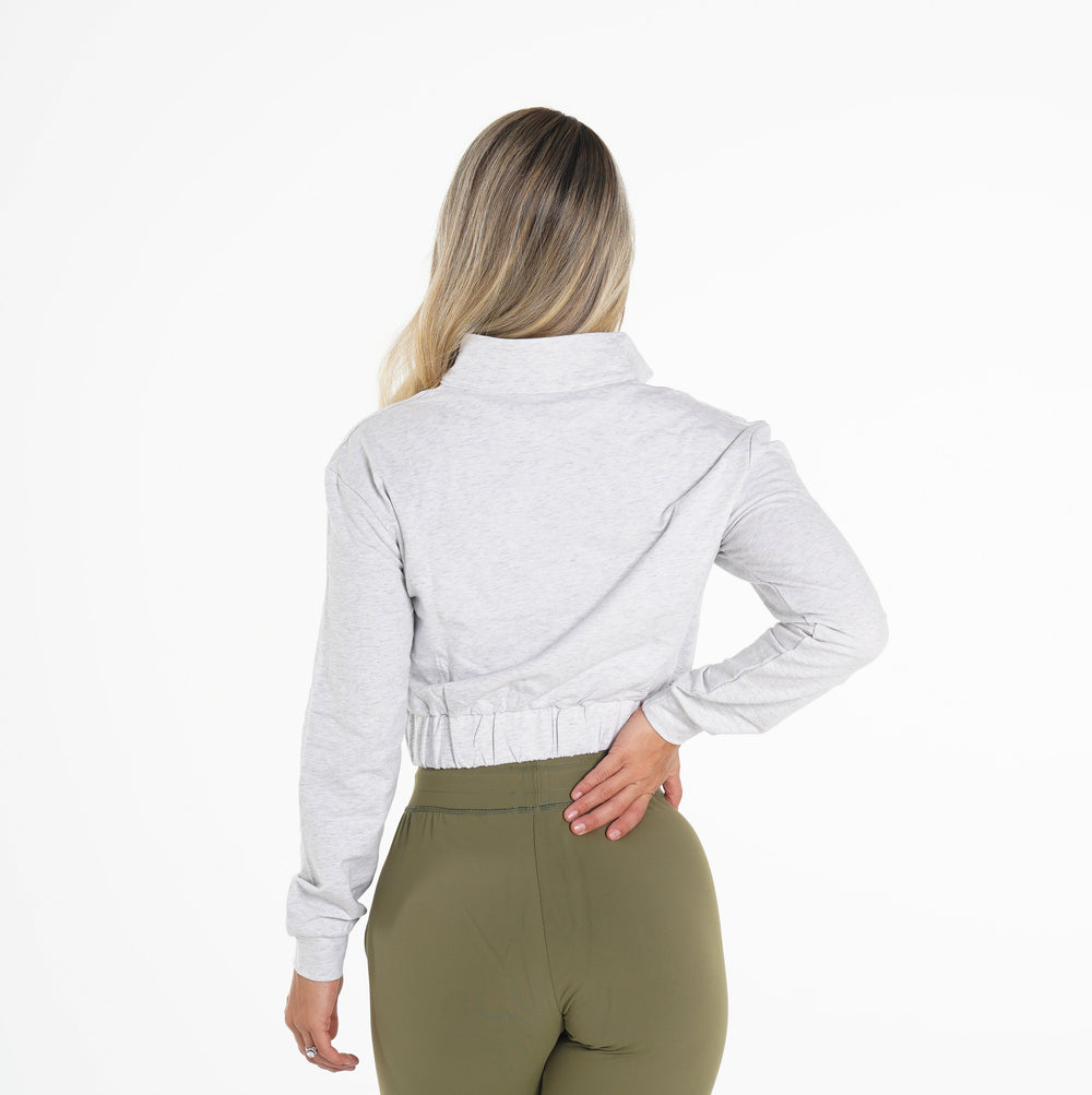 Light Grey Power Cropped Pullover Light Grey | NVGTN Online