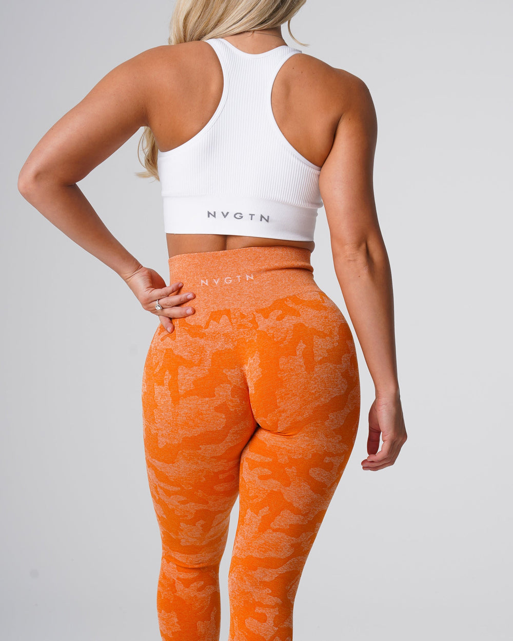Burnt Orange Camo Seamless Leggings Burnt Orange | NVGTN For Sale