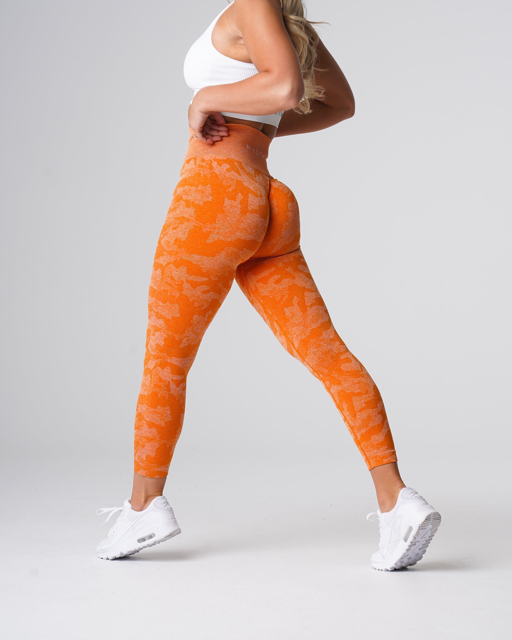 Burnt Orange Camo Seamless Leggings Burnt Orange | NVGTN For Sale