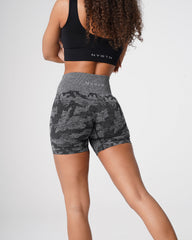 Black Camo Seamless Shorts Black | NVGTN US