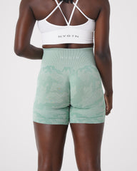 Sage Green Camo Seamless Shorts Sage Green | NVGTN Online Shop