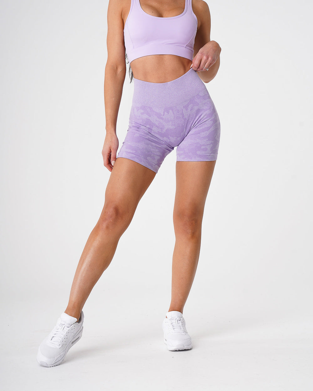 Lilac Camo Seamless Shorts Lilac | NVGTN Discount