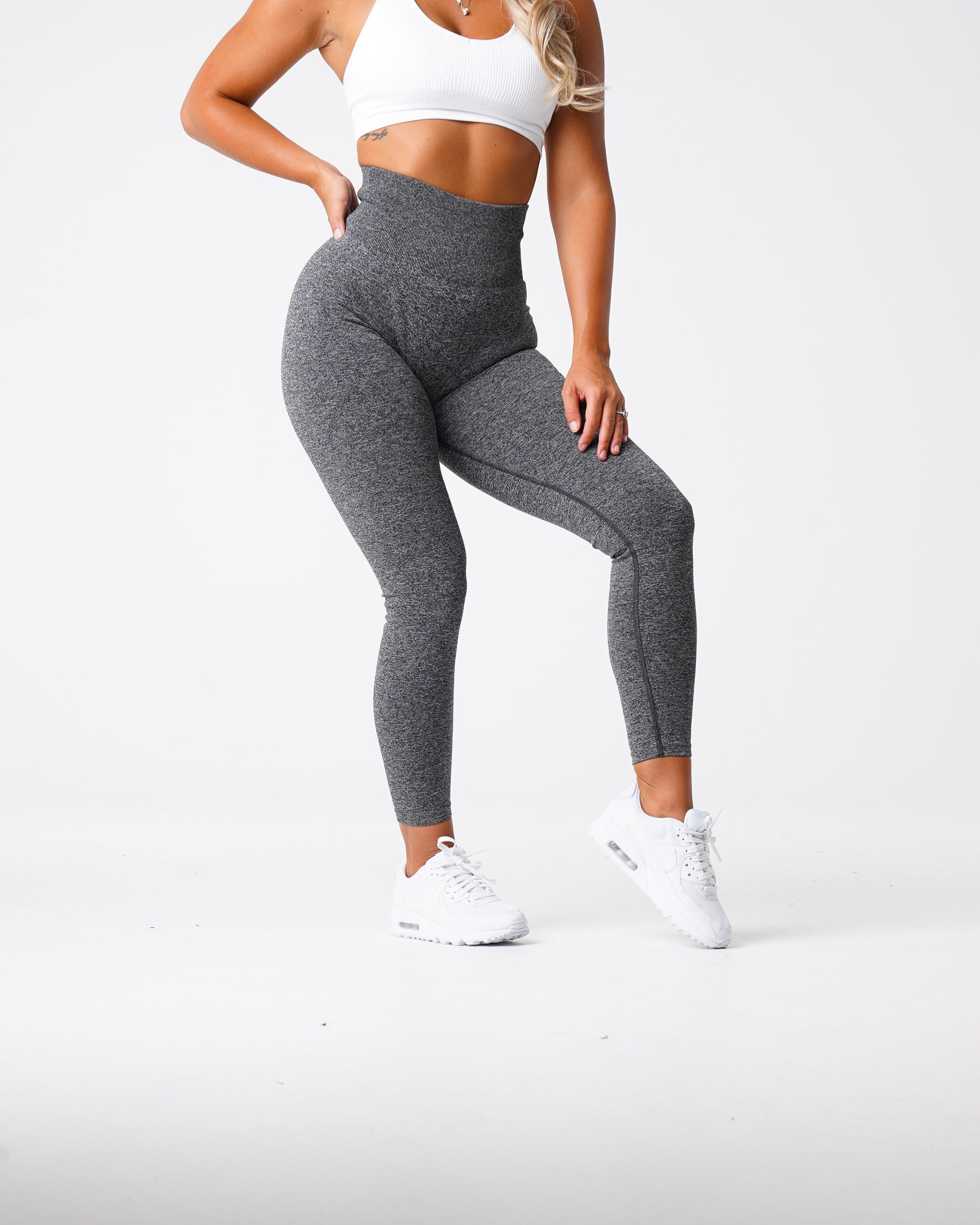 Black Speckled Scrunch Seamless Leggings Black Speckled | NVGTN US