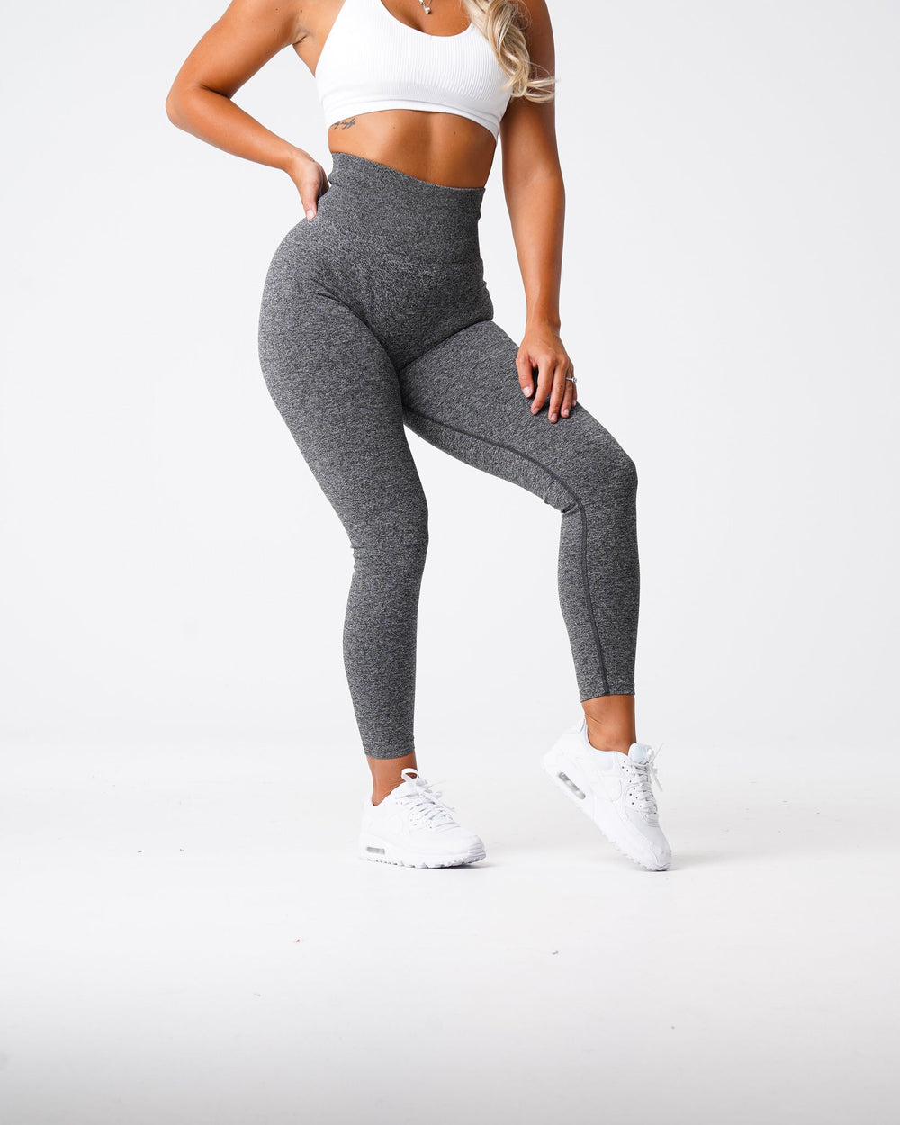 Black Speckled Scrunch Seamless Leggings Black Speckled | NVGTN US