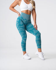 Teal Camo Seamless Leggings Teal | NVGTN Online