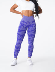 Electric Blue Camo Seamless Leggings Electric Blue | NVGTN US