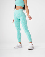 Mint Camo Seamless Leggings Mint | NVGTN US