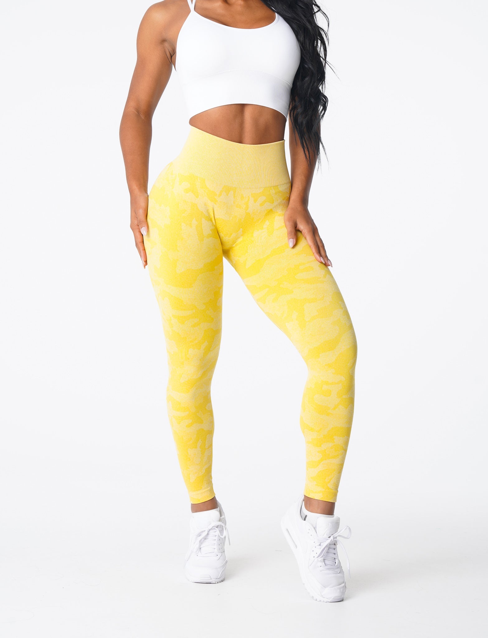 Sunshine Yellow Camo Seamless Leggings Sunshine Yellow | NVGTN Sale