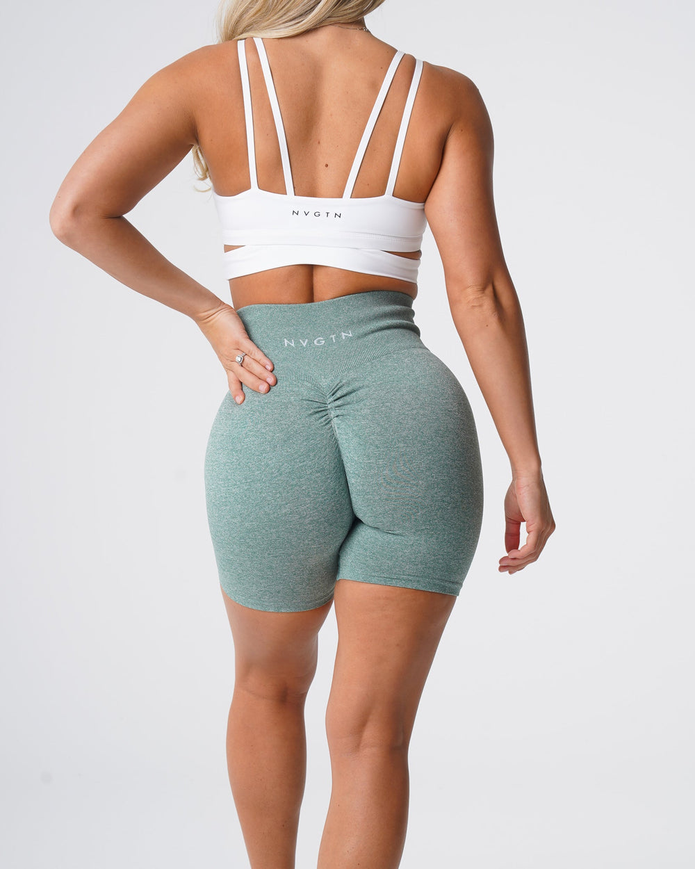 Sage Green Scrunch Seamless Shorts Sage Green | NVGTN Near Me