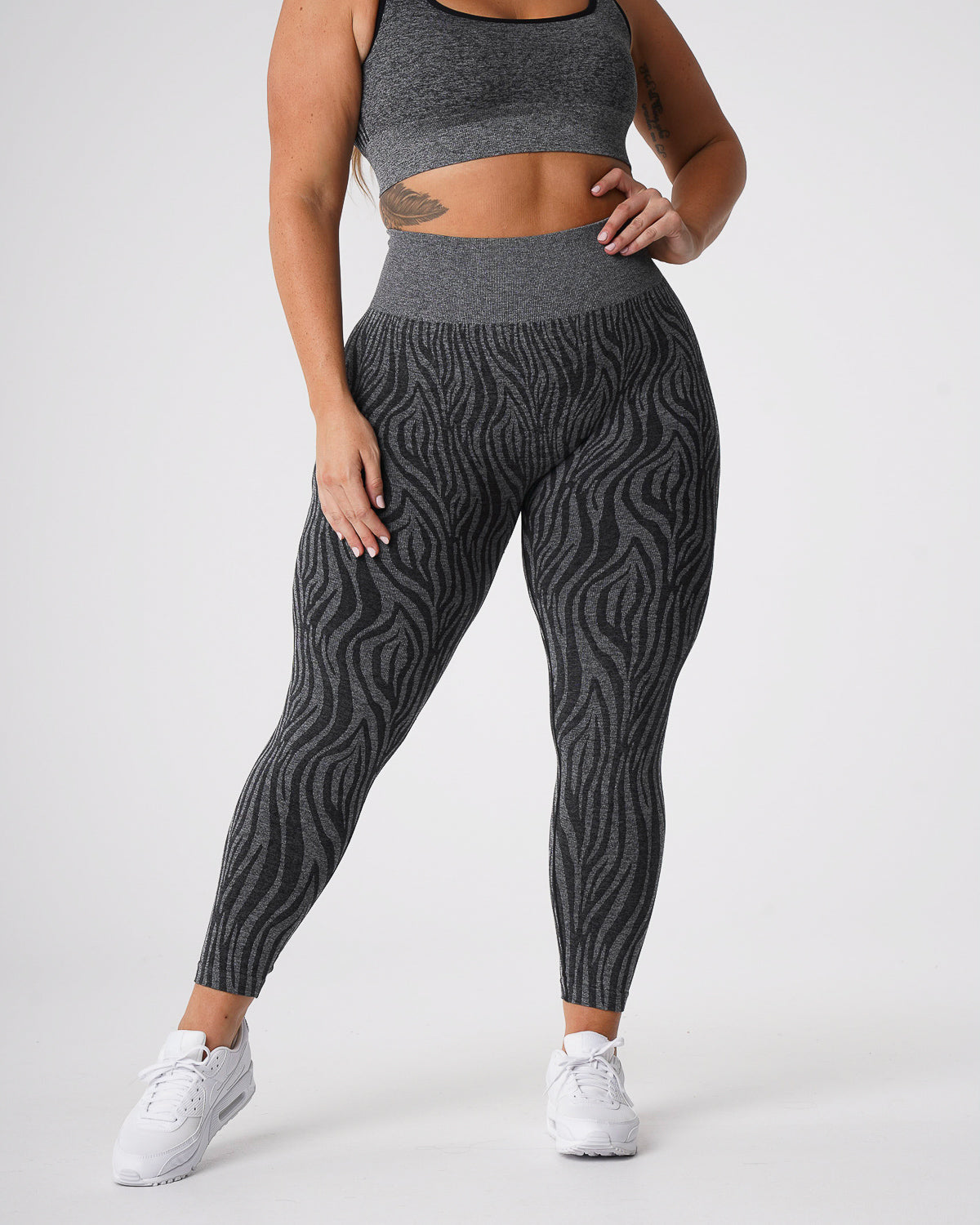 Black Speckled Zebra Seamless Leggings Black Speckled | NVGTN US
