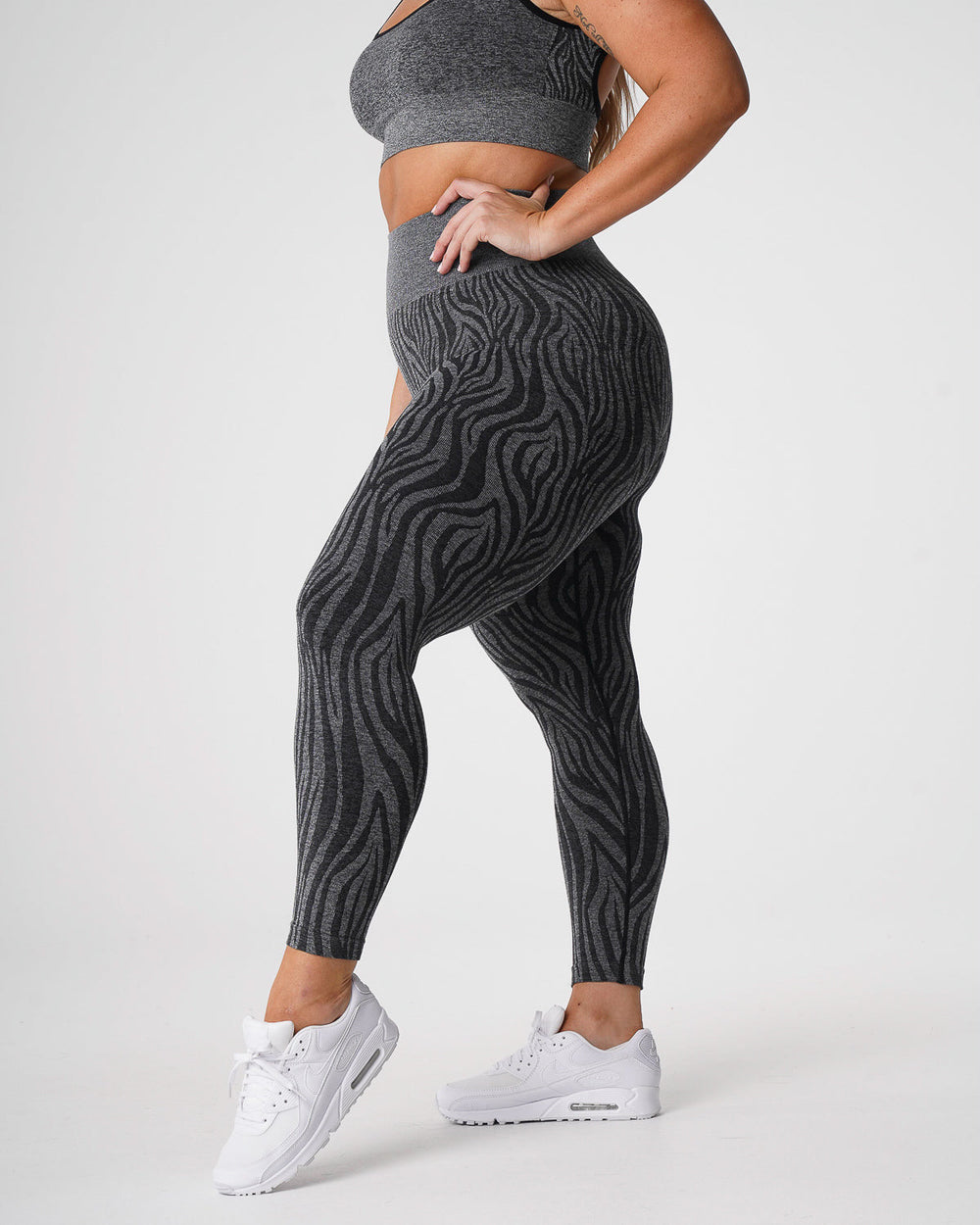 Black Speckled Zebra Seamless Leggings Black Speckled | NVGTN US