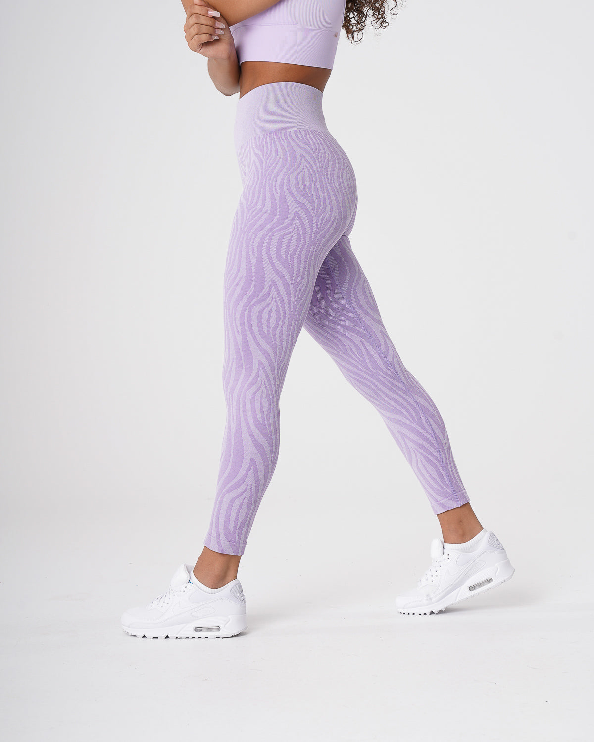 Lilac Zebra Seamless Leggings Lilac | NVGTN Outlet