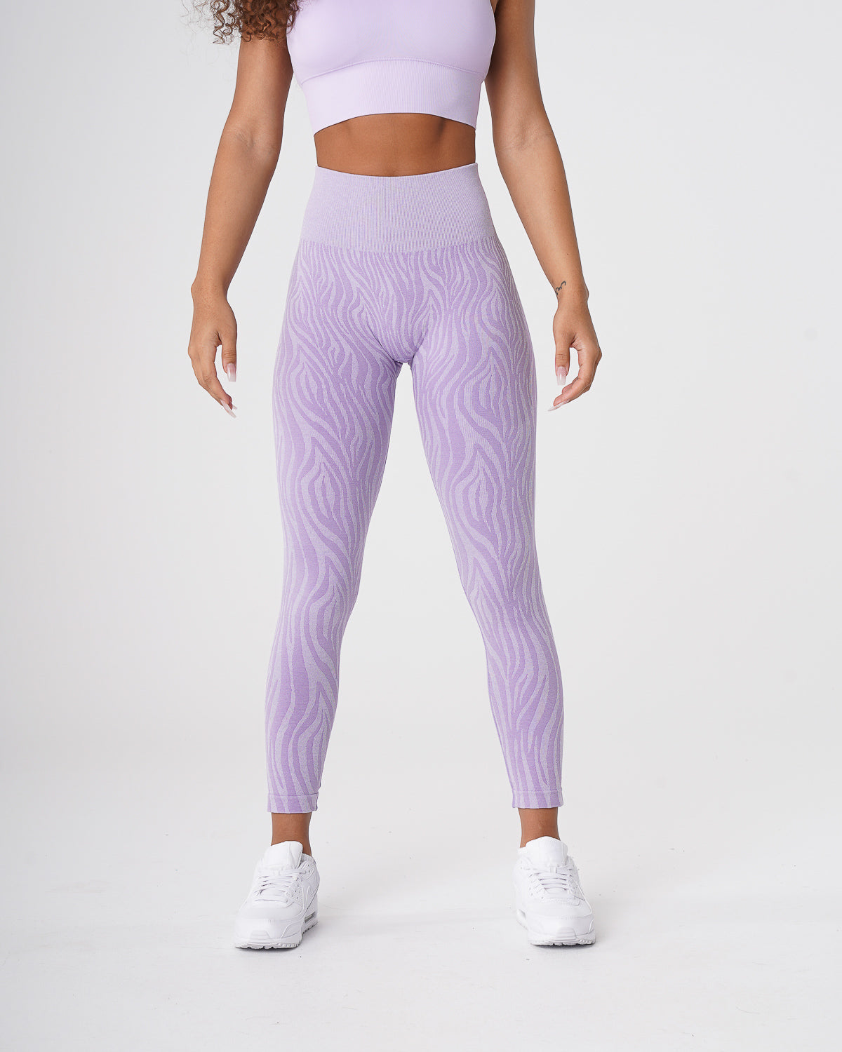 Lilac Zebra Seamless Leggings Lilac | NVGTN Outlet