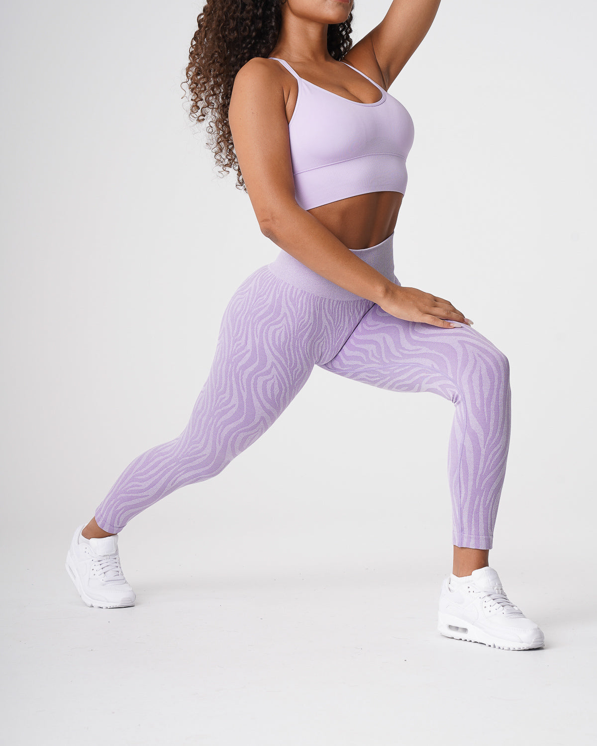 Lilac Zebra Seamless Leggings Lilac | NVGTN Outlet