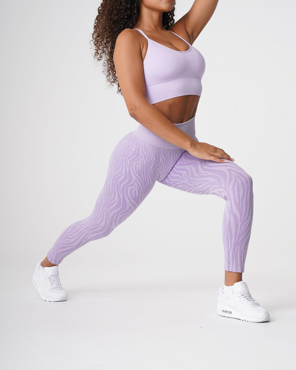 Lilac Zebra Seamless Leggings Lilac | NVGTN Outlet