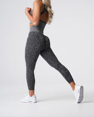 Black Speckled Snakeskin Seamless Leggings Black Speckled | NVGTN For Sale