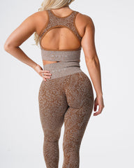 Mocha Snakeskin Seamless Leggings Mocha | NVGTN Online Shop