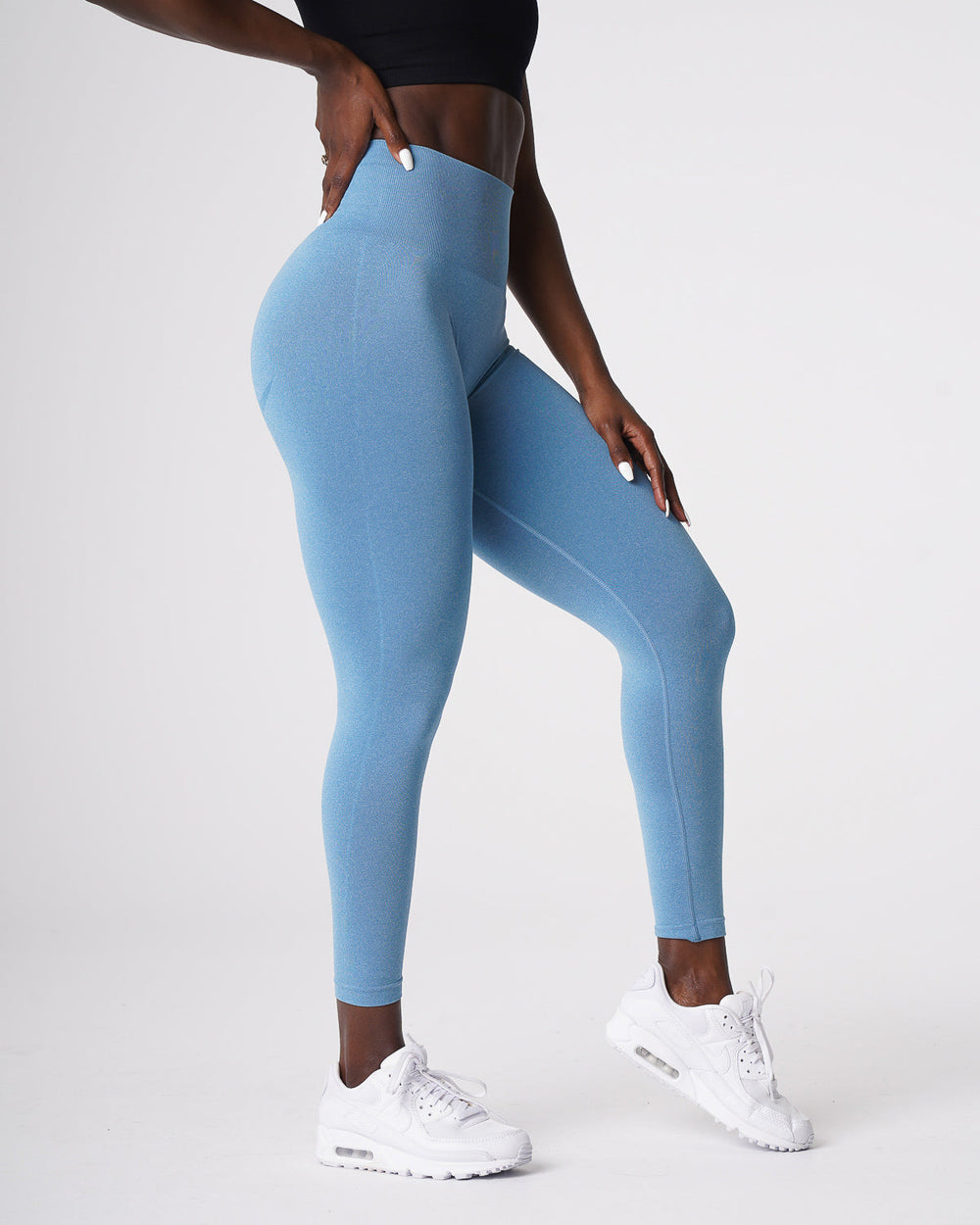 Sky Blue Curve Seamless Leggings Sky Blue | NVGTN New