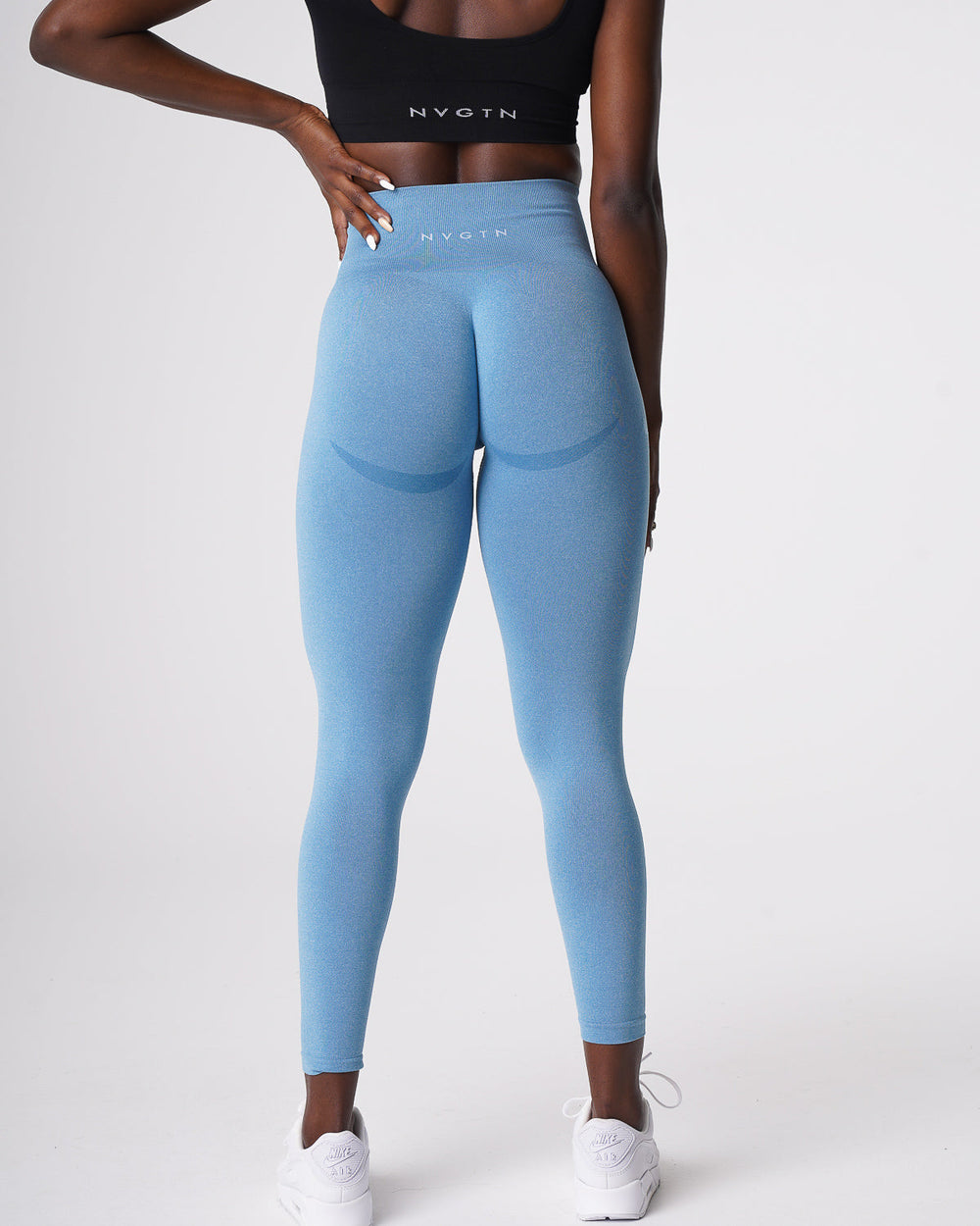 Sky Blue Curve Seamless Leggings Sky Blue | NVGTN New
