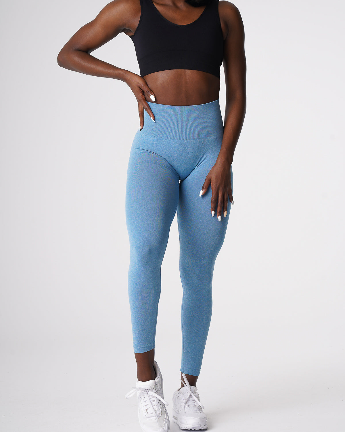 Sky Blue Curve Seamless Leggings Sky Blue | NVGTN New