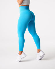 Aqua Curve Seamless Leggings Aqua | NVGTN For Sale