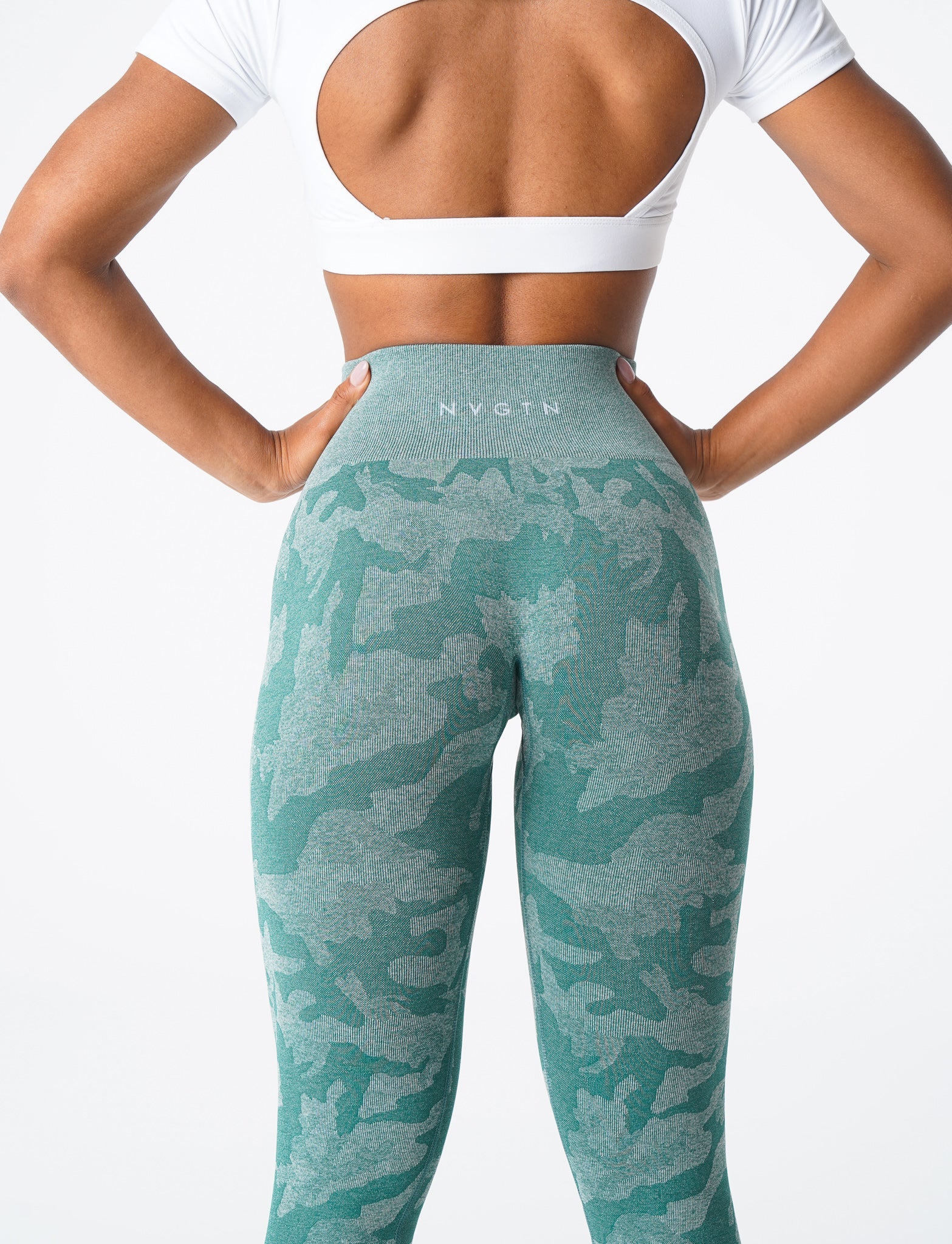 Forest Green Camo Seamless Leggings Forest Green | NVGTN Online Shop