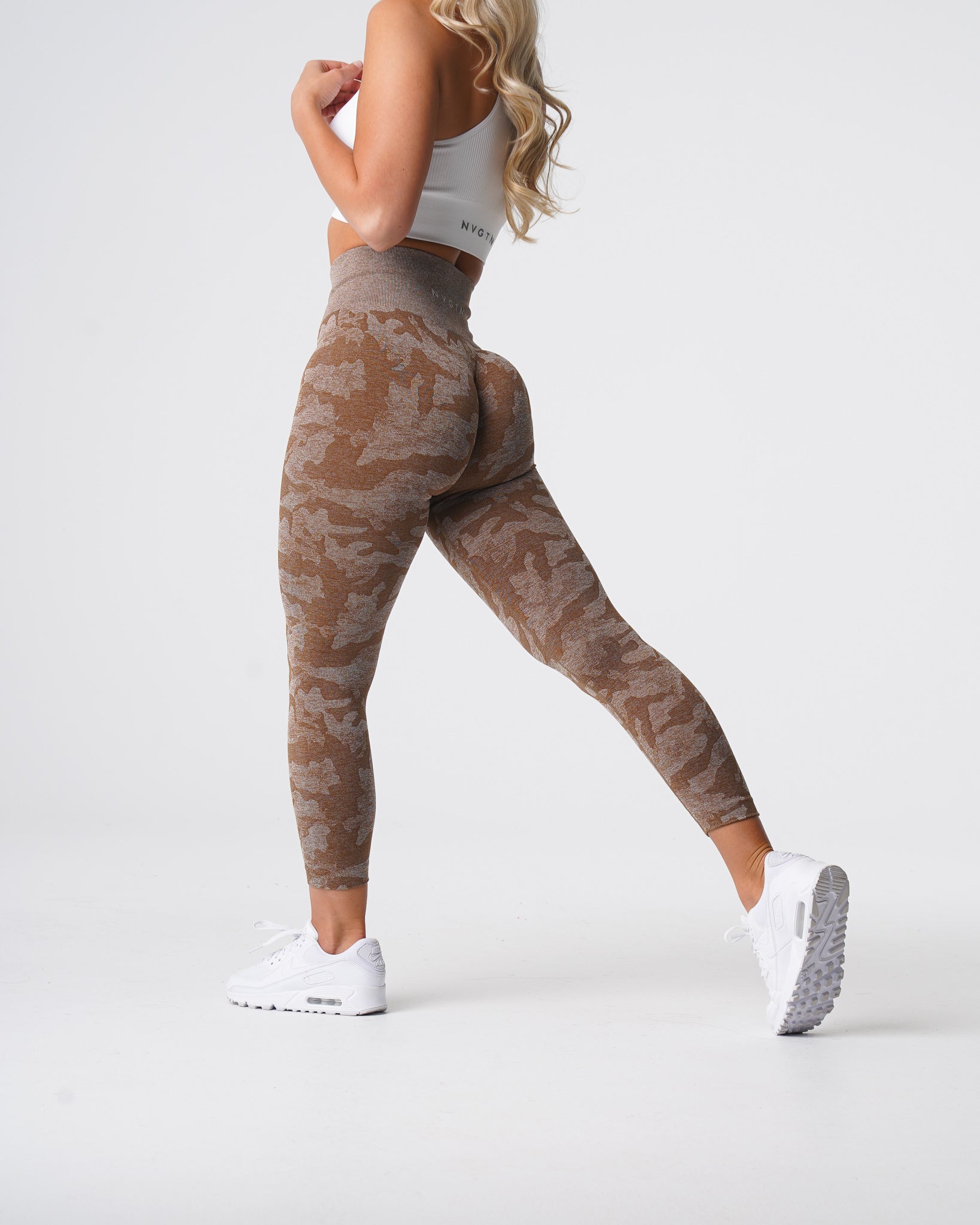 Mocha Camo Seamless Leggings Mocha | NVGTN Outlet
