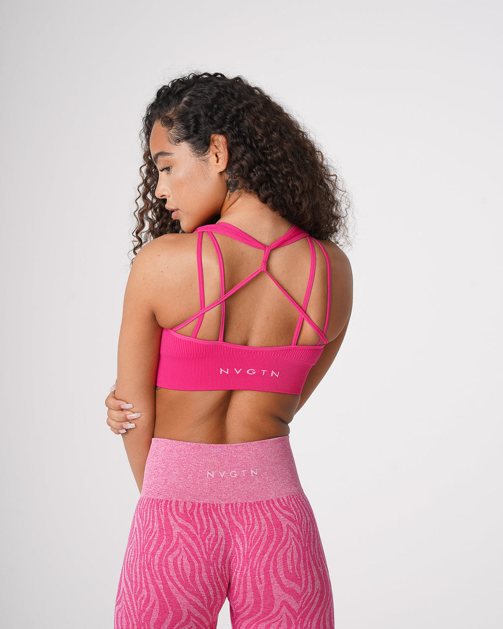 Fuchsia Galaxy Ribbed Seamless Bra Fuchsia | NVGTN Discount