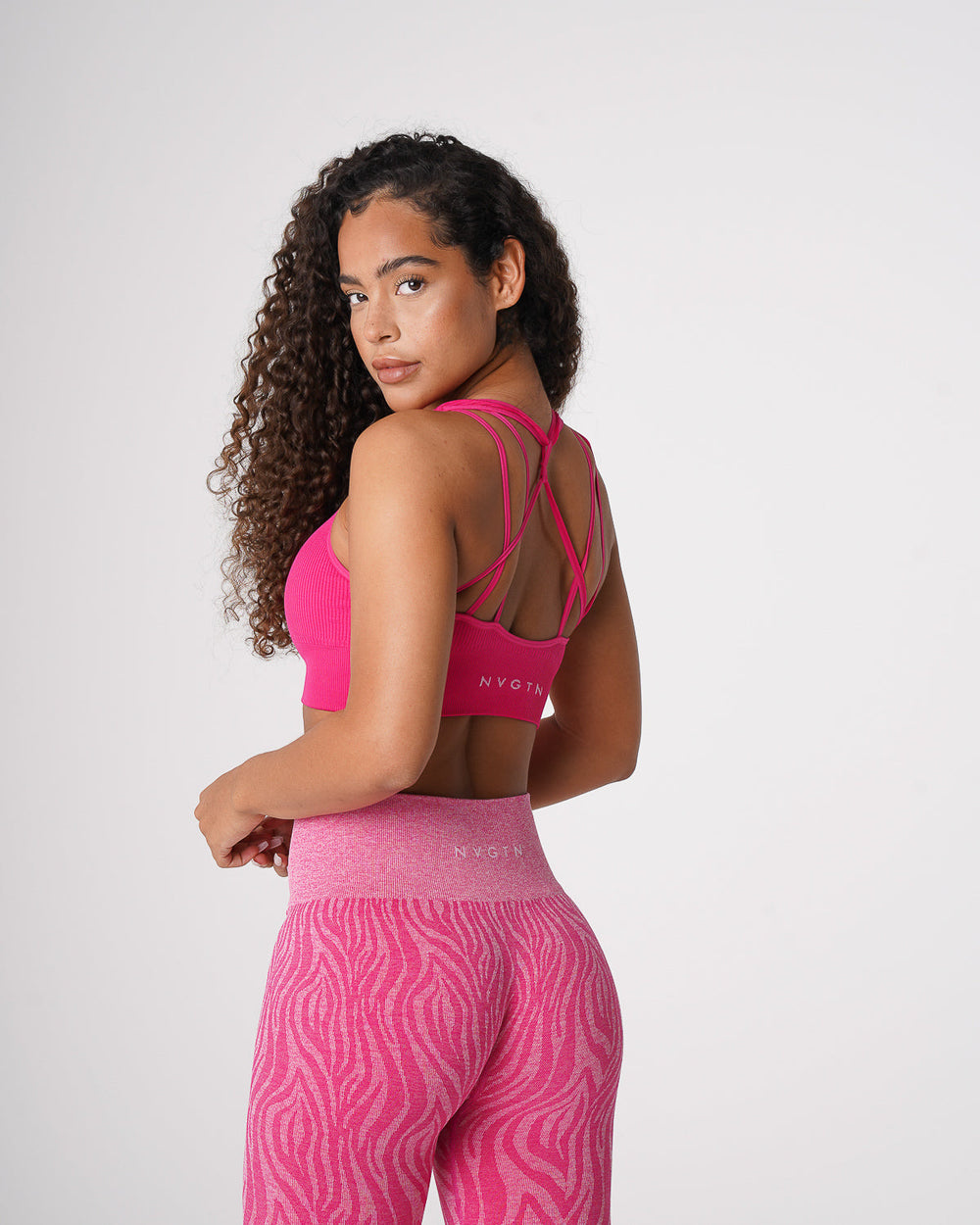 Fuchsia Galaxy Ribbed Seamless Bra Fuchsia | NVGTN Discount