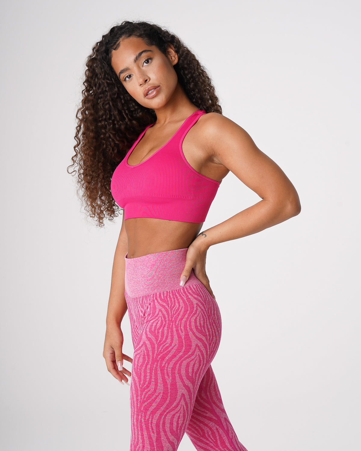 Fuchsia Galaxy Ribbed Seamless Bra Fuchsia | NVGTN Discount