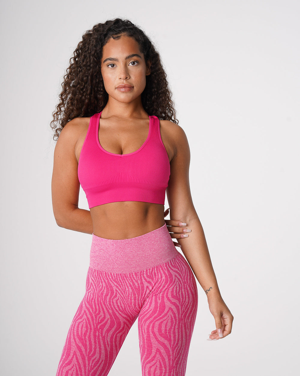 Fuchsia Galaxy Ribbed Seamless Bra Fuchsia | NVGTN Discount