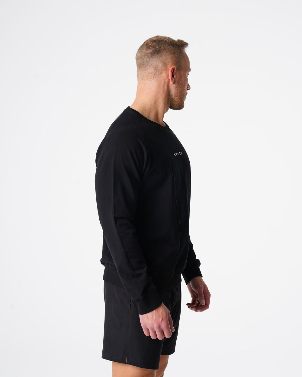 Black Crew Neck Sweatshirt Black | NVGTN Sale