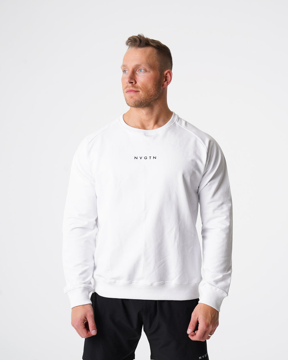 White Crew Neck Sweatshirt White | NVGTN Discount