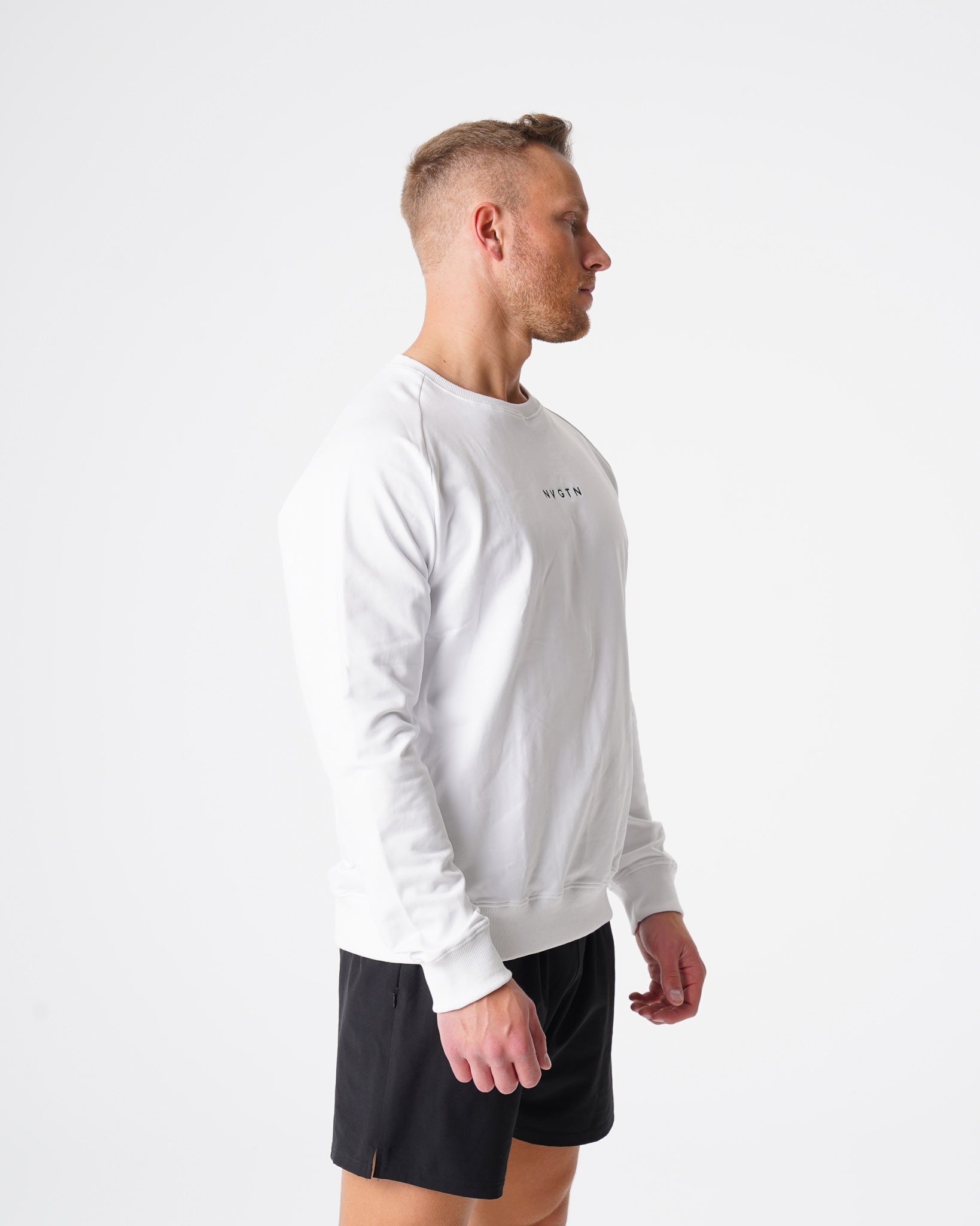 White Crew Neck Sweatshirt White | NVGTN Discount