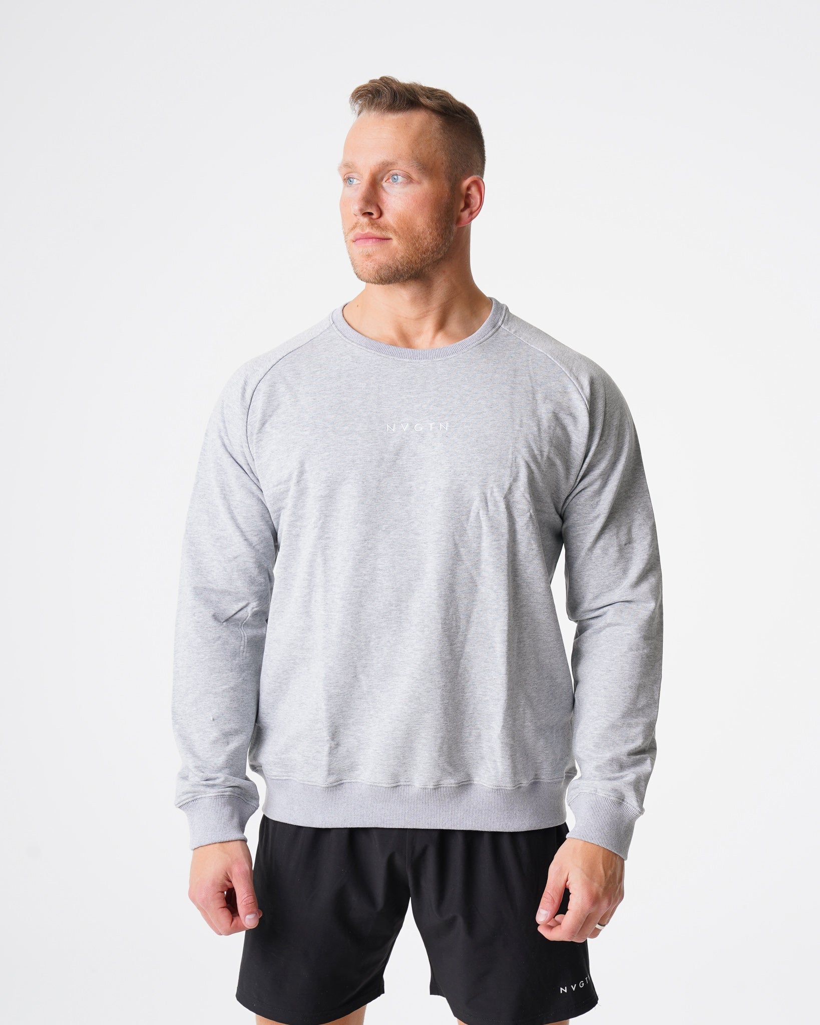 Grey Crew Neck Sweatshirt Grey | NVGTN Near Me