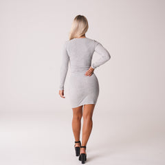 Grey Easy Daze Ribbed Midi Dress Grey | NVGTN New