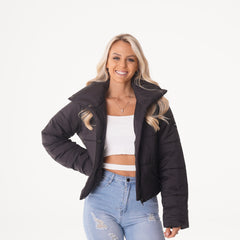 Black Winter Nights Puffer Jacket Black | NVGTN Sale