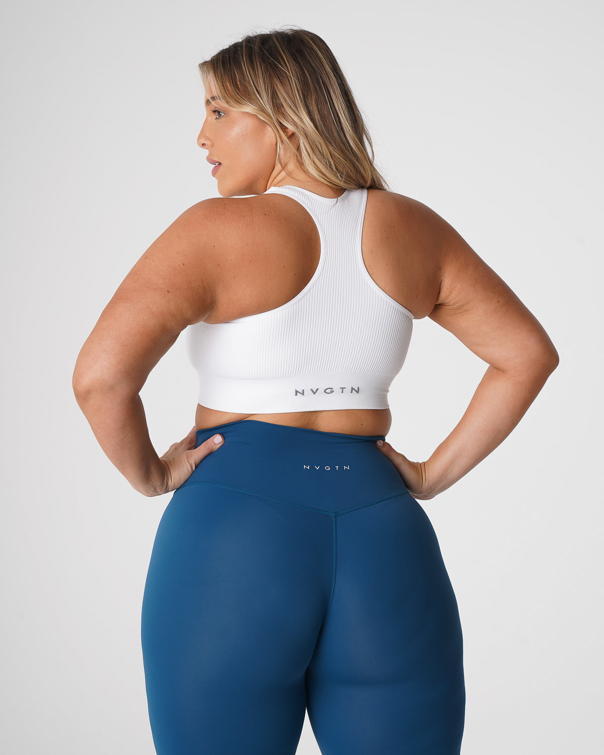 White Cinched Seamless Bra White | NVGTN New