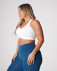 White Cinched Seamless Bra White | NVGTN New