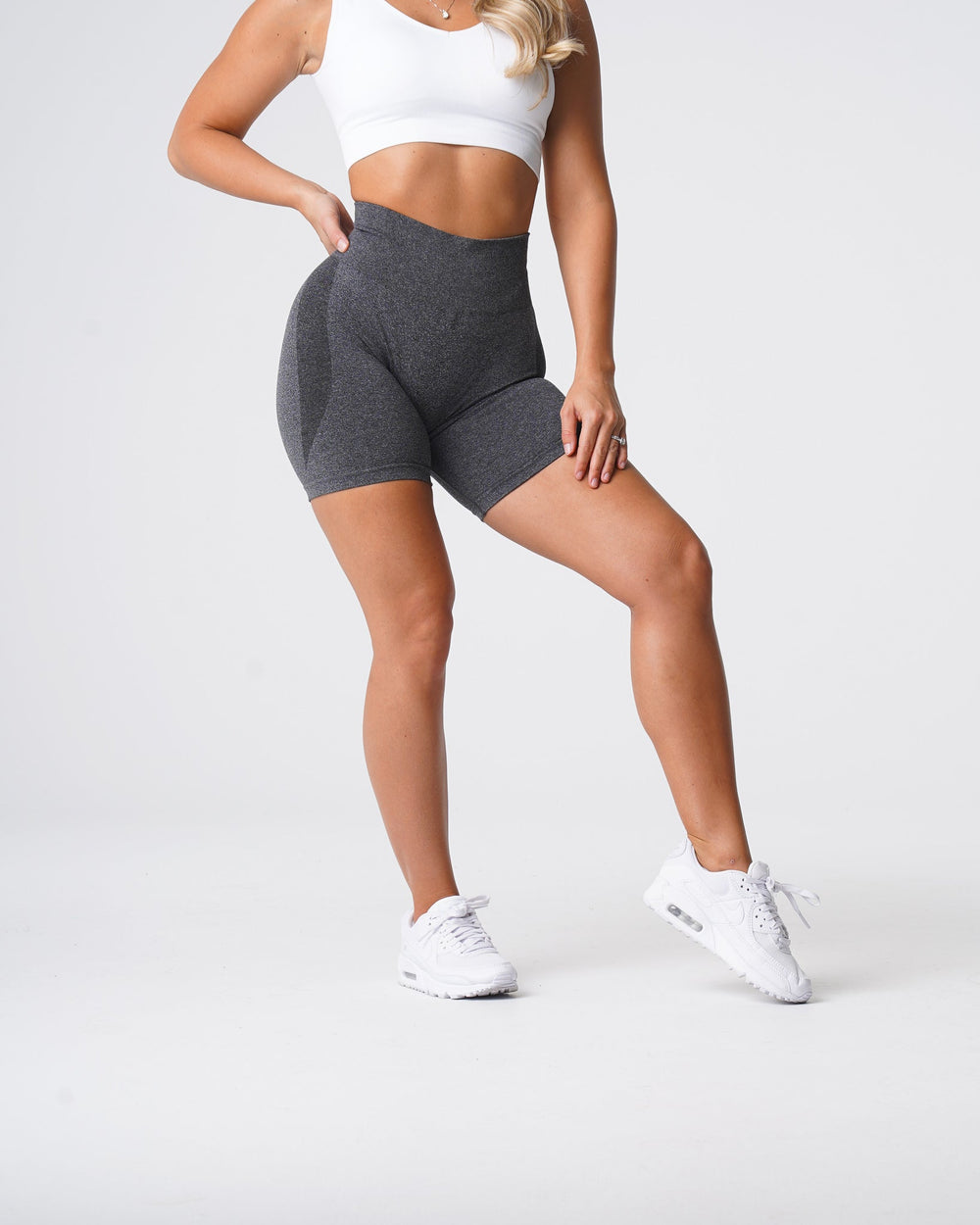 Black Speckled Contour Seamless Shorts Black Speckled | NVGTN Online Shop