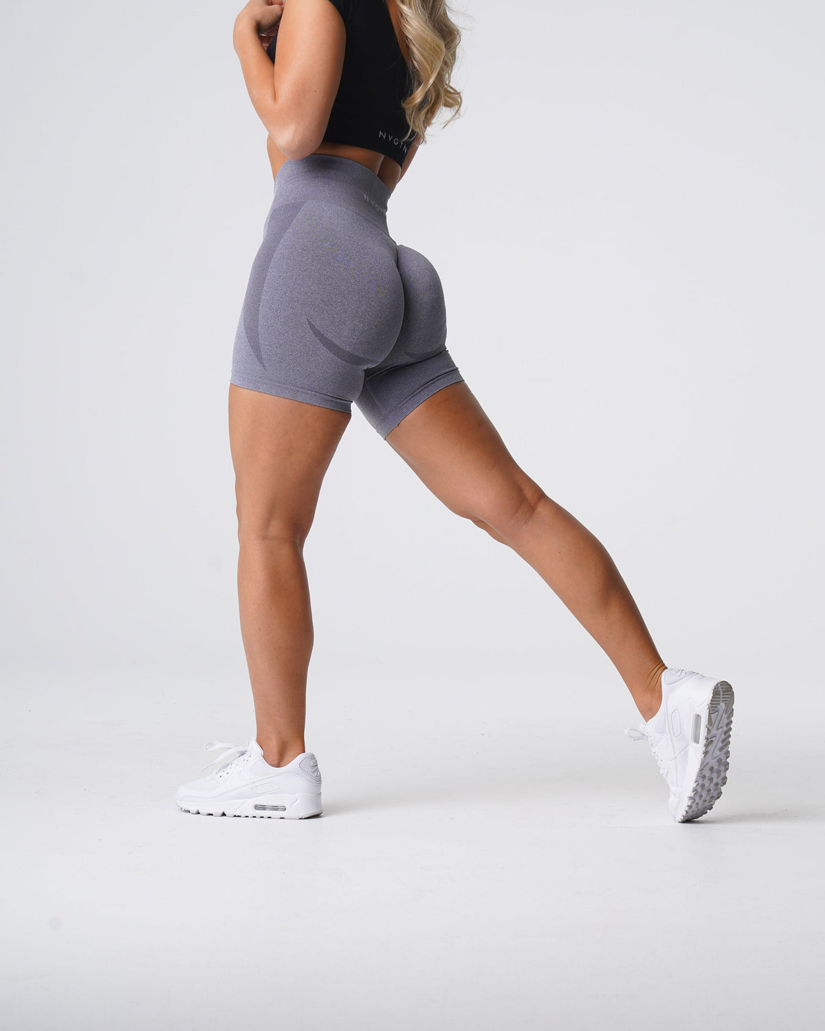 Grey Contour Seamless Shorts Grey | NVGTN New
