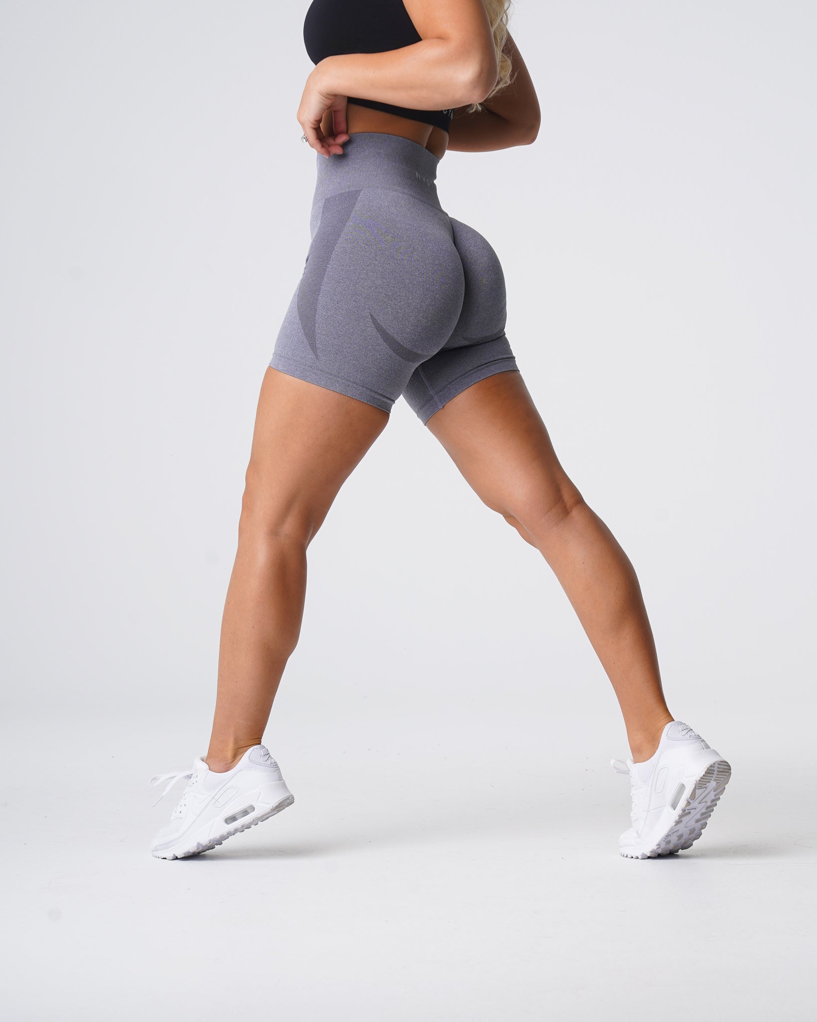 Grey Contour Seamless Shorts Grey | NVGTN New