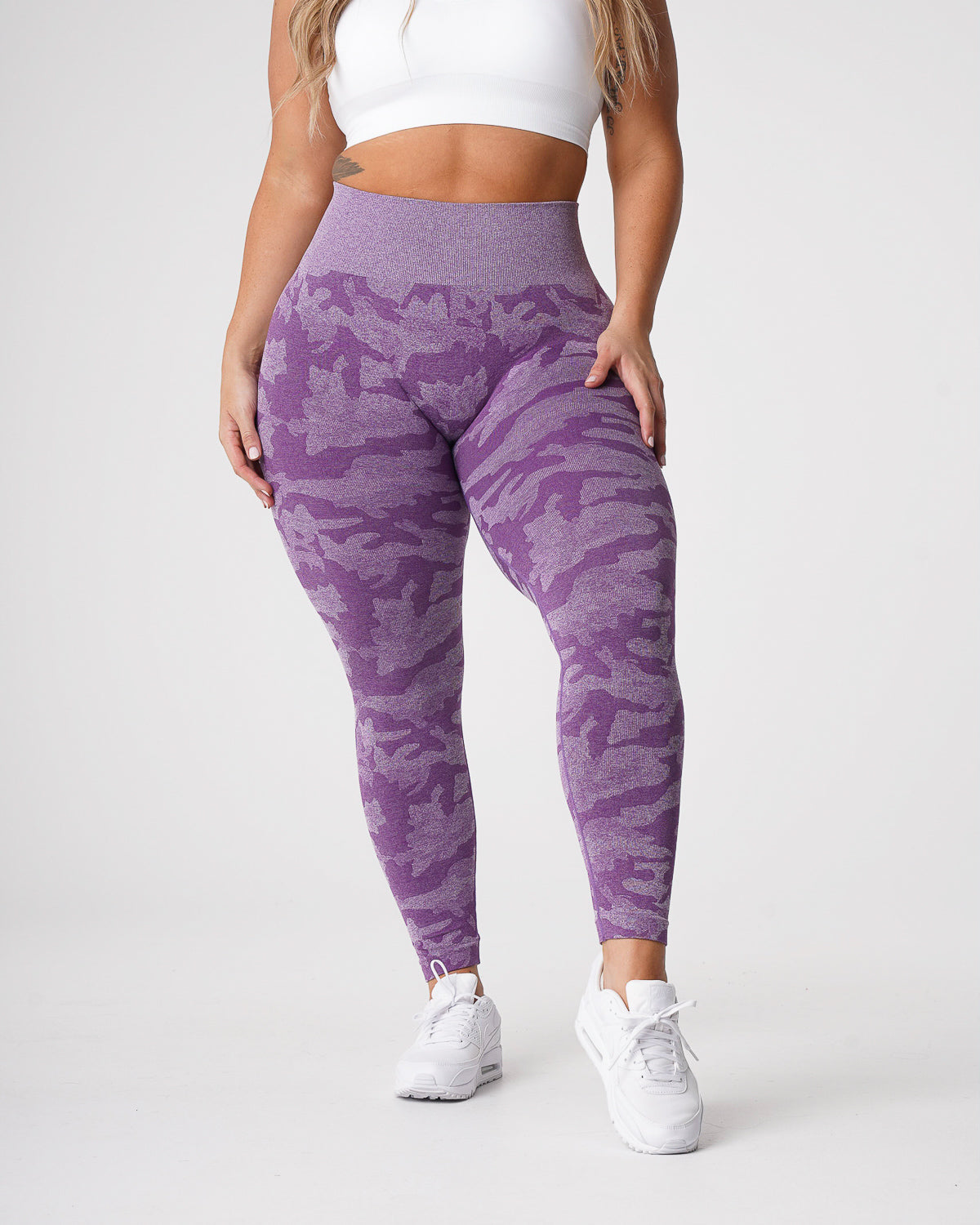 Violet Camo Seamless Leggings Violet | NVGTN US